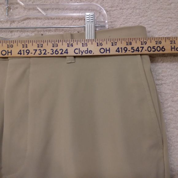 Callaway golf pants mens 36x32 khaki tan flat front chino polyester casual dress - Picture 5 of 8
